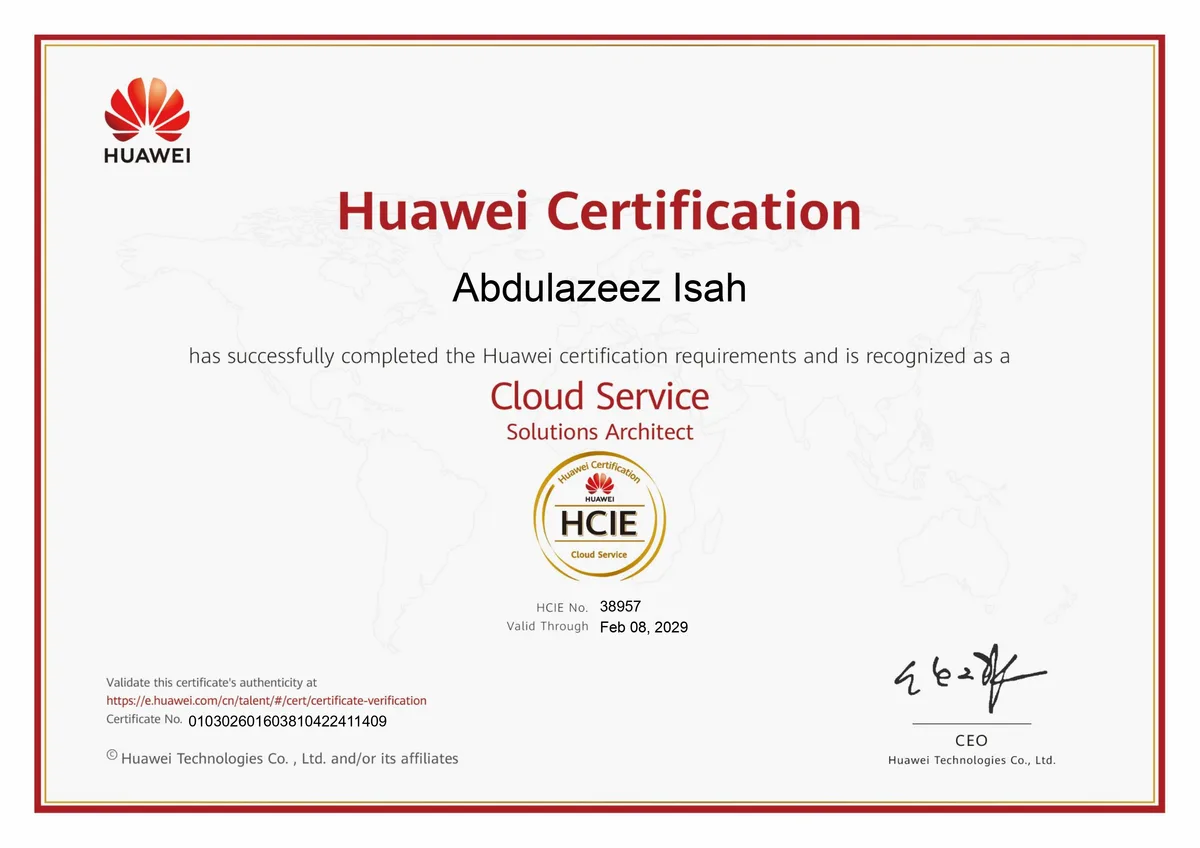 Huawei Certified ICT Expert - Cloud Service Solutions Architect