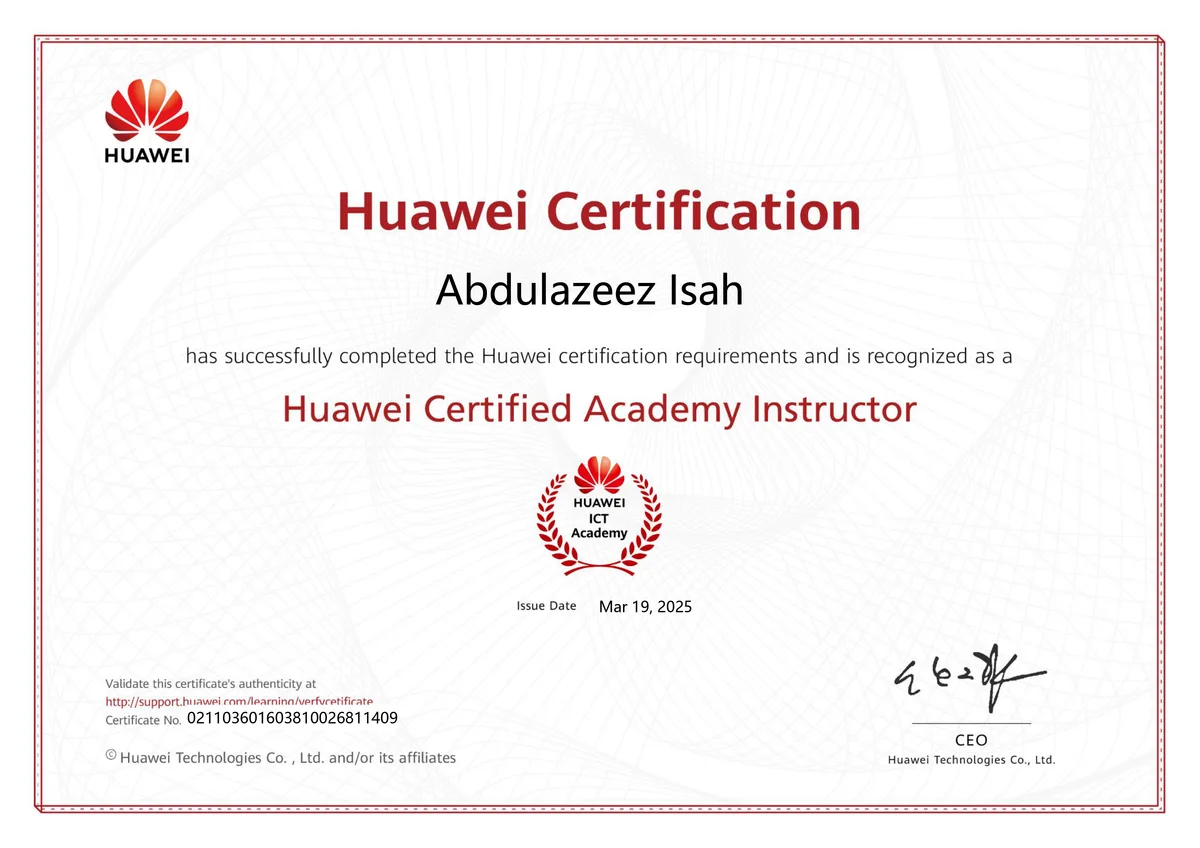 Huawei Certified ICT Academy Instructor